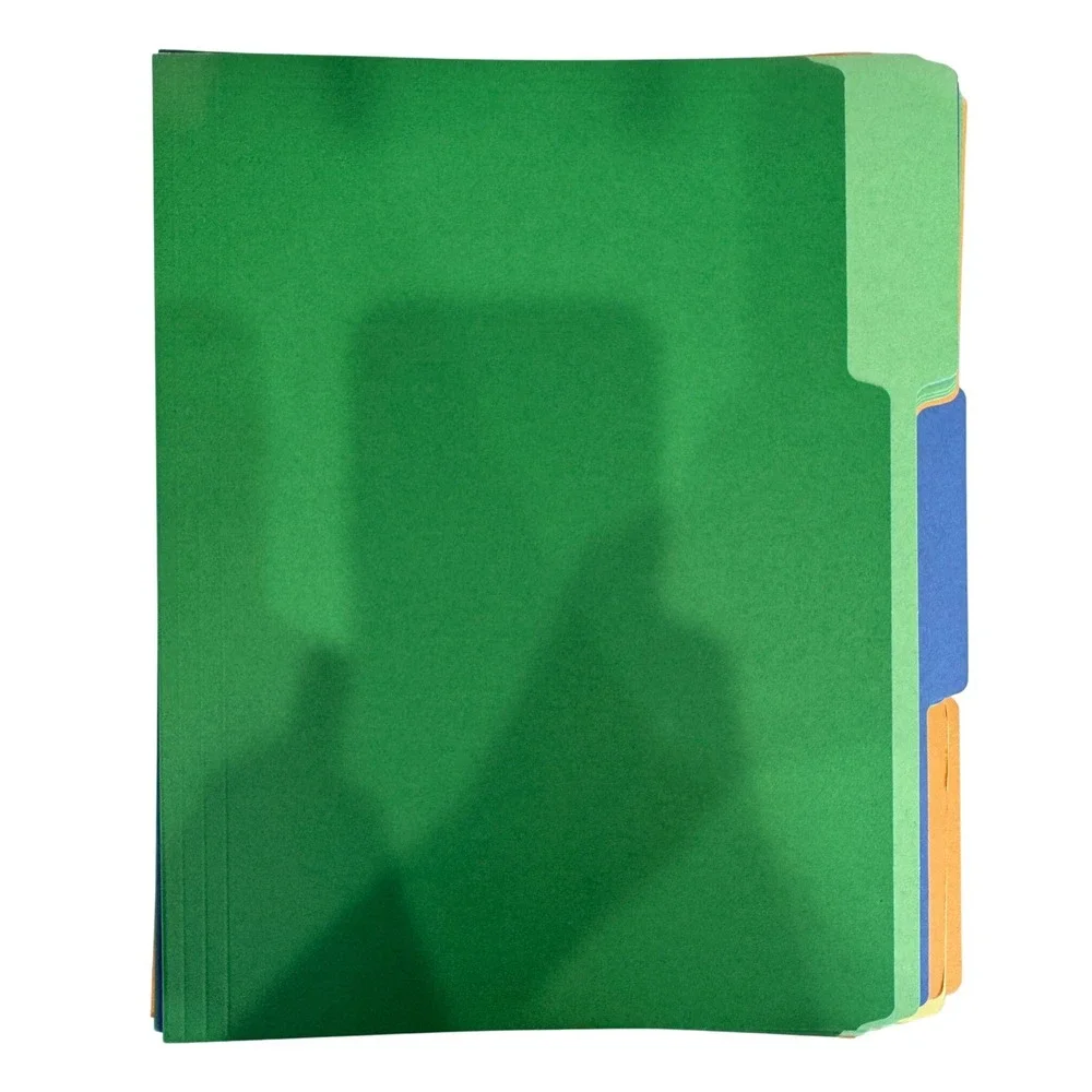 Assorted Bright Color File Folders Letter Size 1/3 Cut Tab Office Supplies Lot